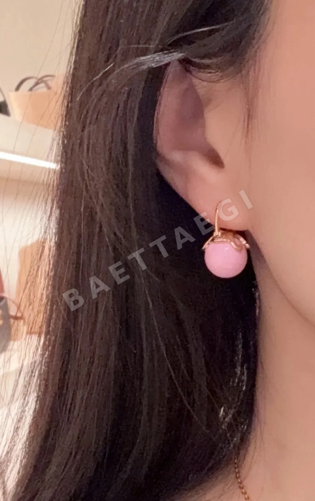셀린느 캔디 컬러 비즈 링 귀걸이 상세 이미지 3