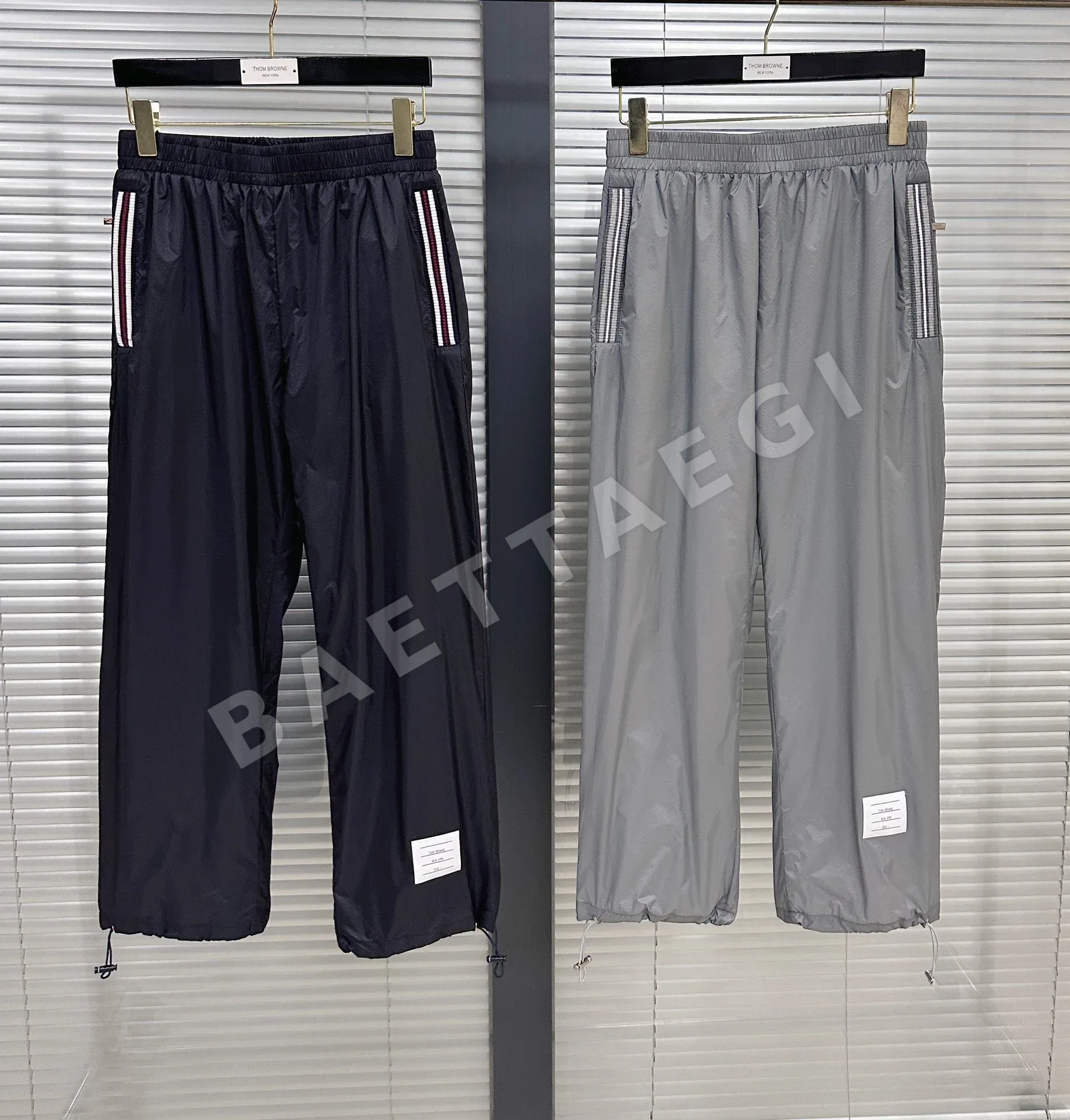 톰브라운 체크 나일론 남성 바지 46740