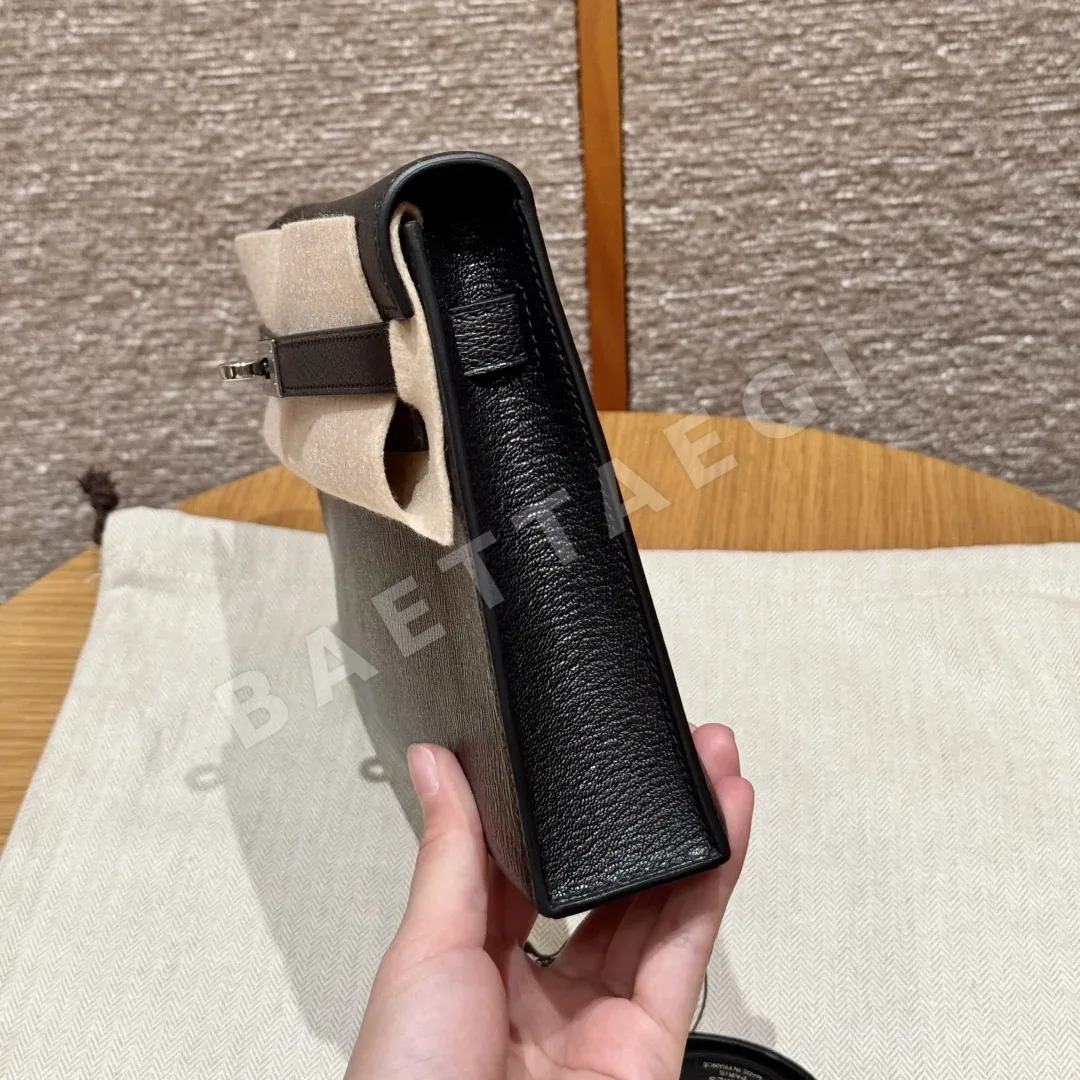 에르메스 켈리 엘란 블랙 염소가죽 가방 상세 이미지 2