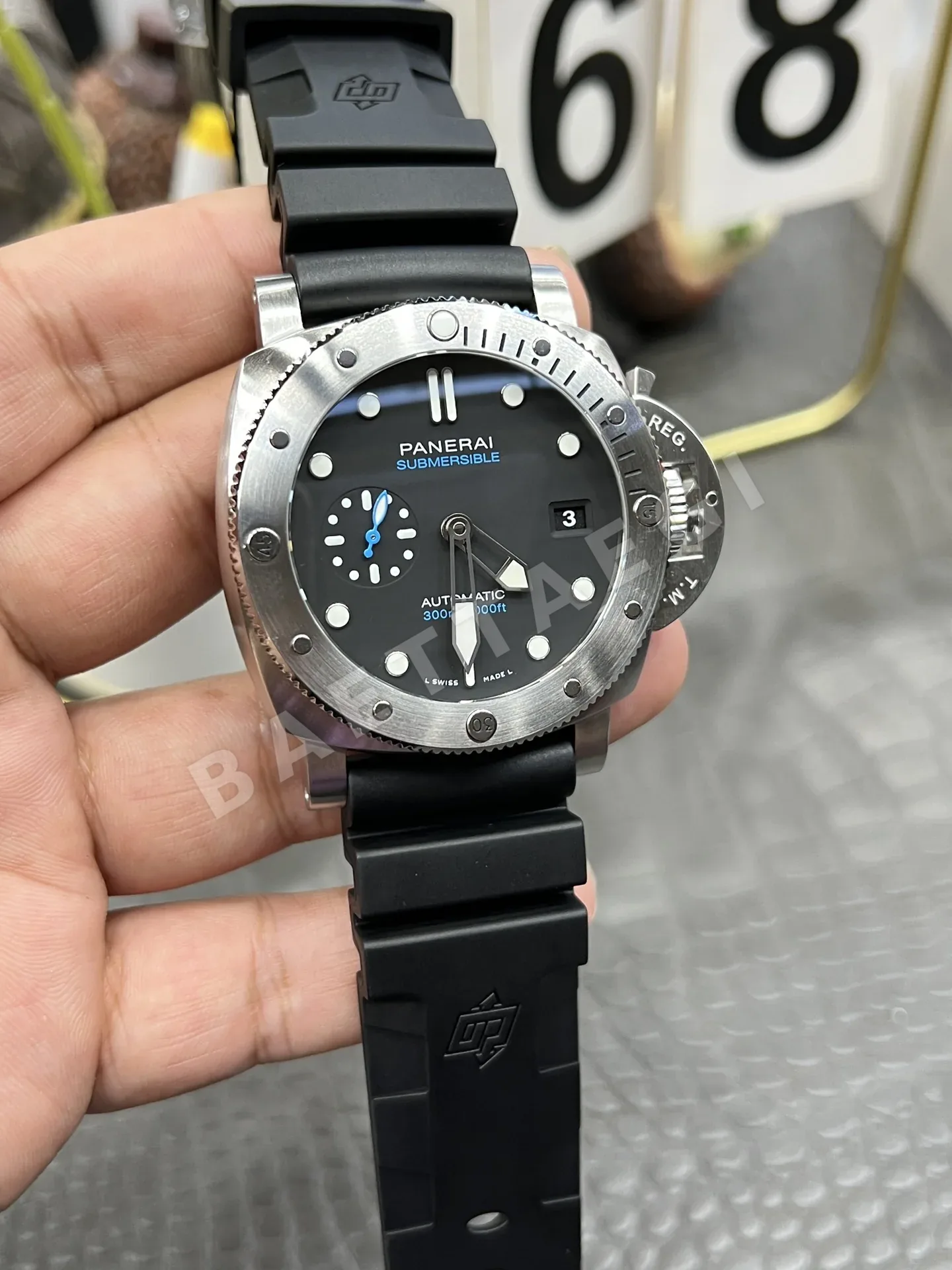 파네라이 PAM1229 블루 바늘 자동 시계 상세 이미지 4
