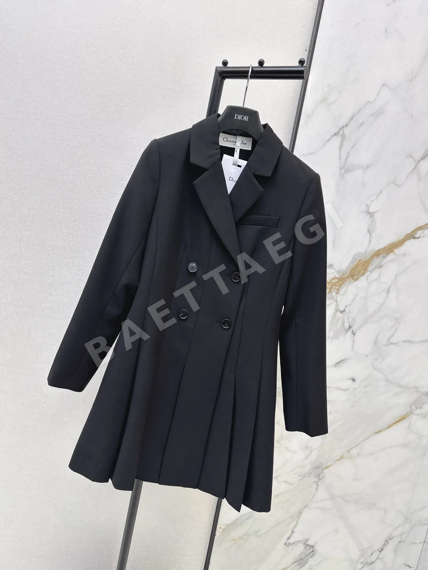 디올 플리츠 더블브레스트 여성 자켓 상세 이미지 3