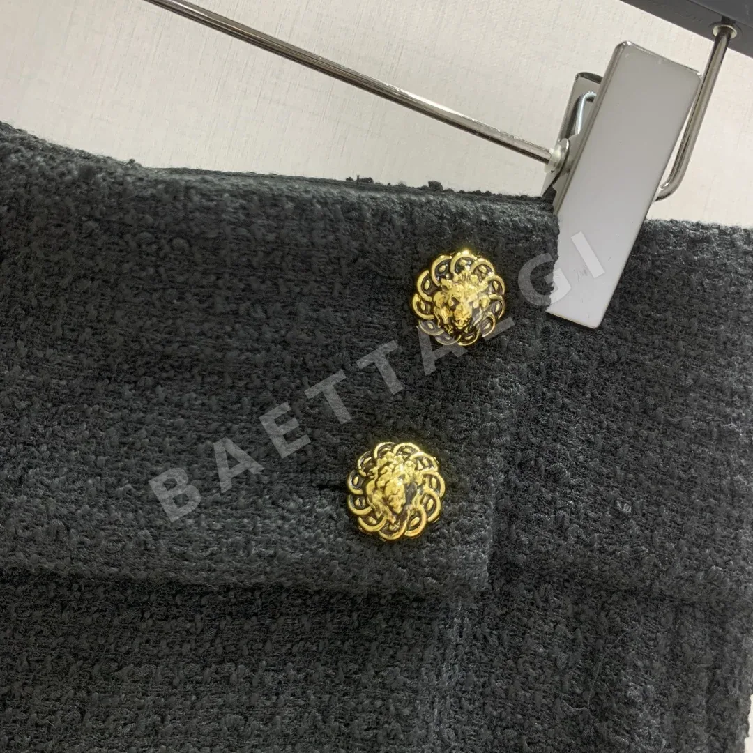 샤넬 울 로우웨이스트 스트레이트 레그 바지 상세 이미지 6