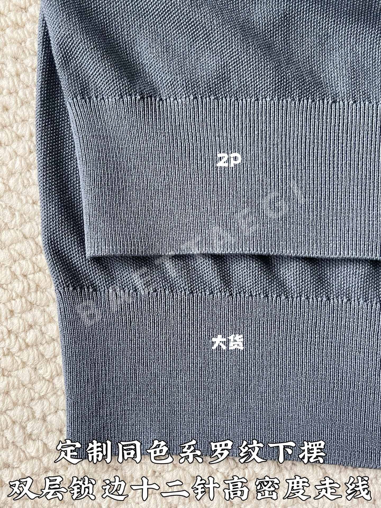 로로피아나 시걸 카라 실크 반팔 폴로셔츠 상세 이미지 7