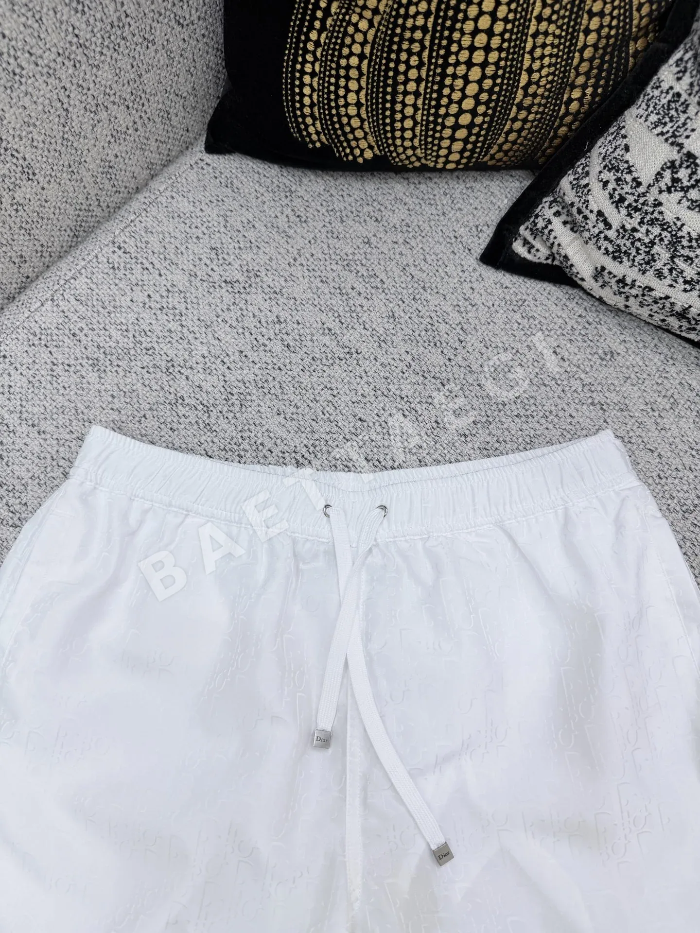 디올 오블리크 프린트 코튼 실크 남성 반바지 상세 이미지 4