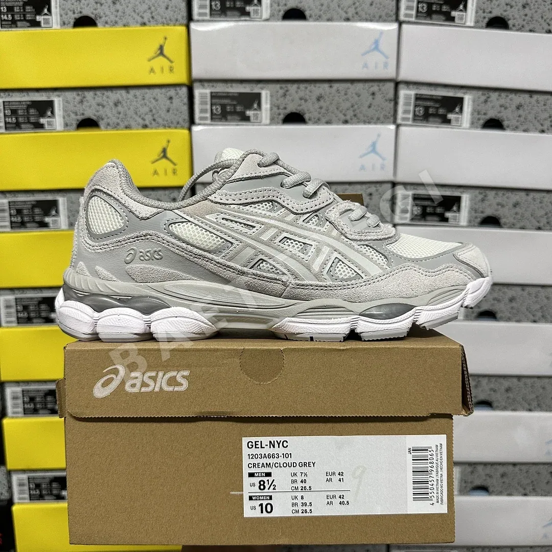 아식스 [M] 젤 NYC 1203A663-101 200485 Asics Gel-NYC Cream Cloud Grey