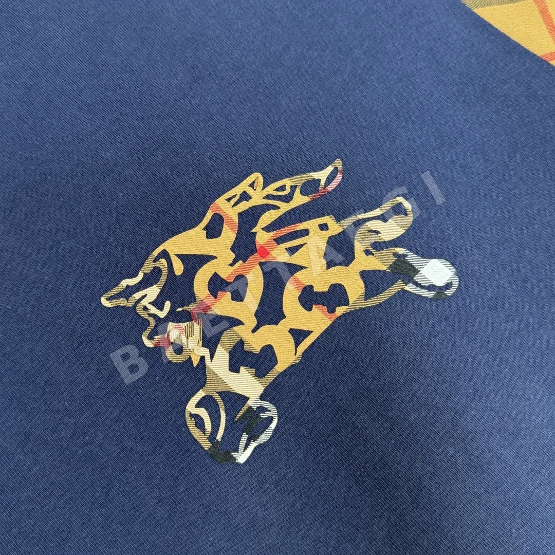 버버리 워호스 체크 패치 반팔 티셔츠 상세 이미지 6