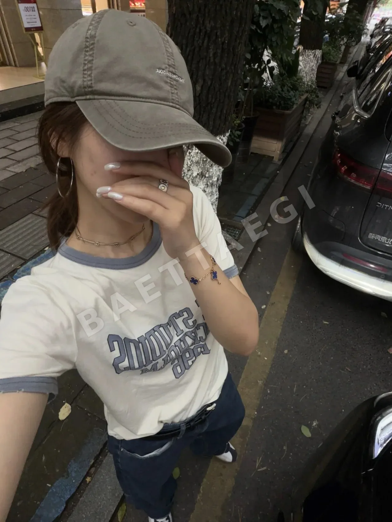 아크네스튜디오 1996 프린트 크루넥 컬러블록 프린지 반팔 티셔츠 상세 이미지 17