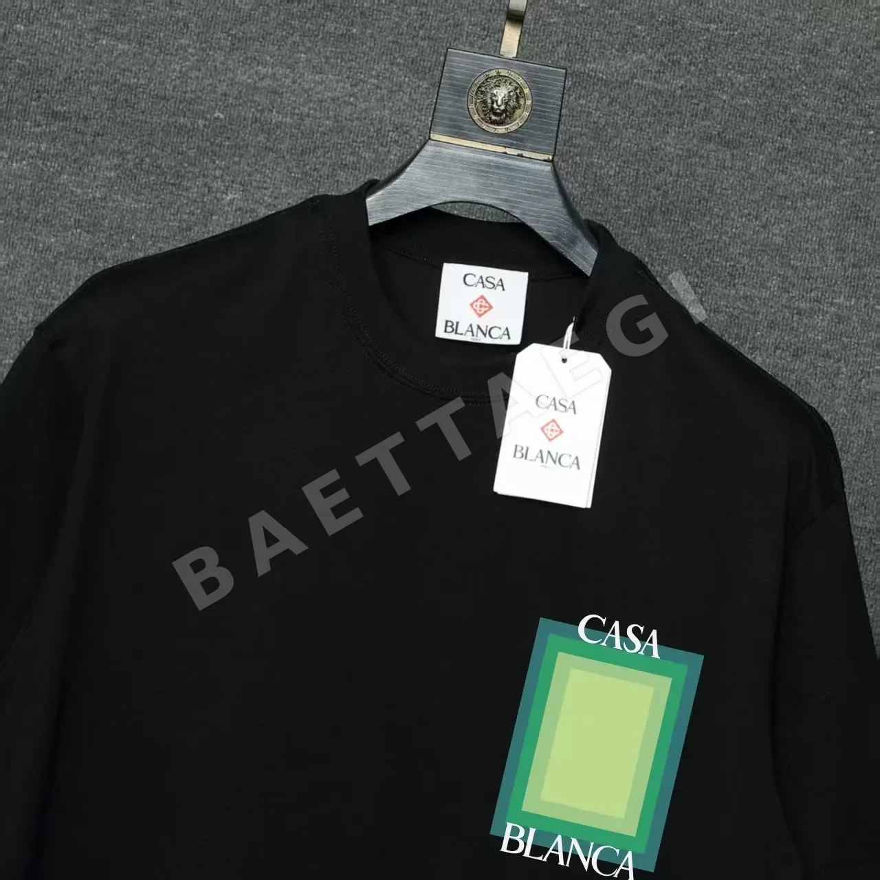 카사블랑카 여성 고밀도 코튼 반팔 티셔츠 상세 이미지 3