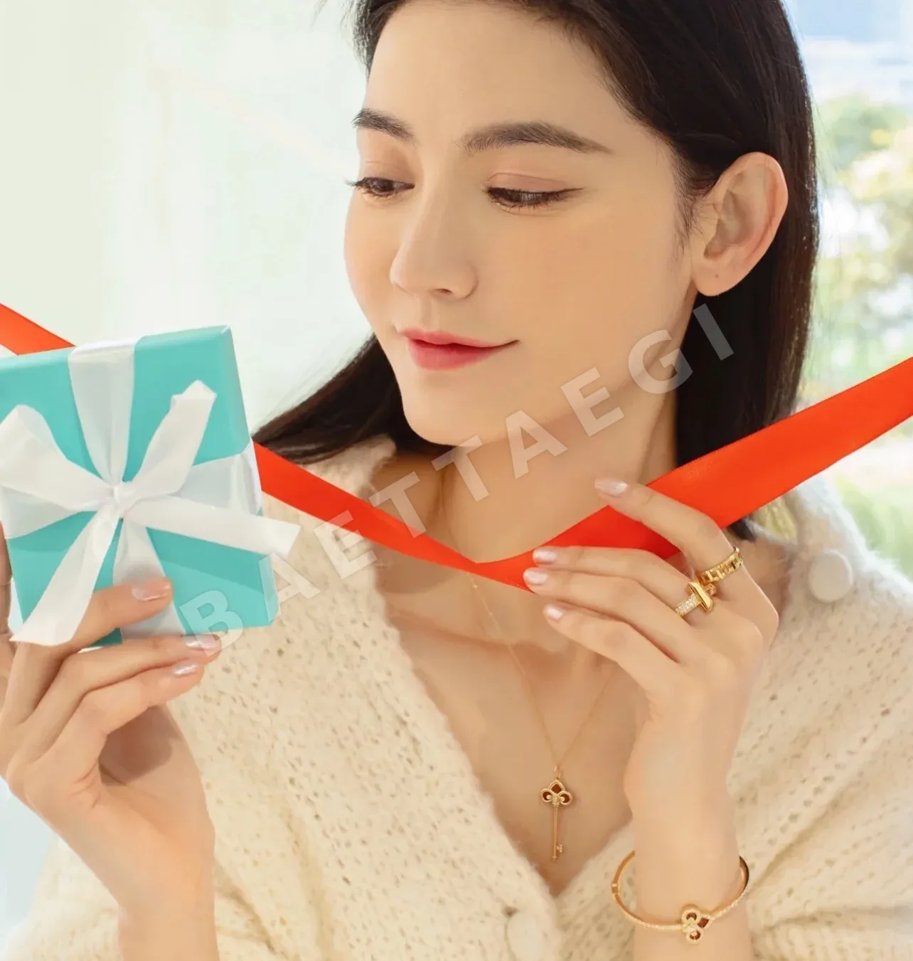 티파니 아이리스 플라워 레드 아게이트 스털링 실버 목걸이 상세 이미지 8