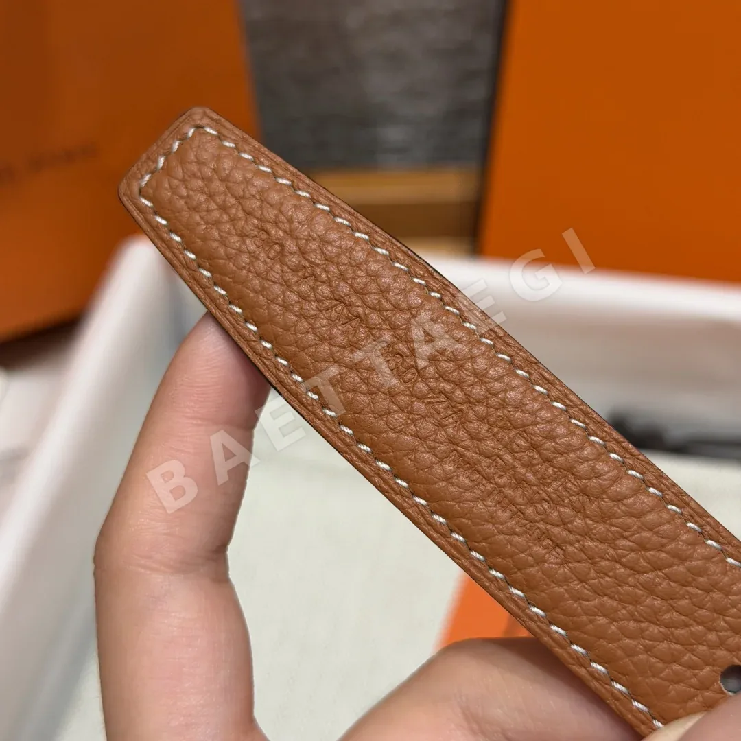 에르메스 H 크루아지에르 양면 가죽 여성 벨트 상세 이미지 8
