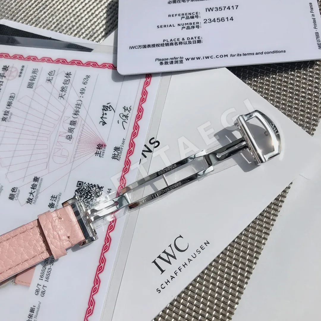 IWC 포르토피노 핑크 다이얼 여성 시계 상세 이미지 9
