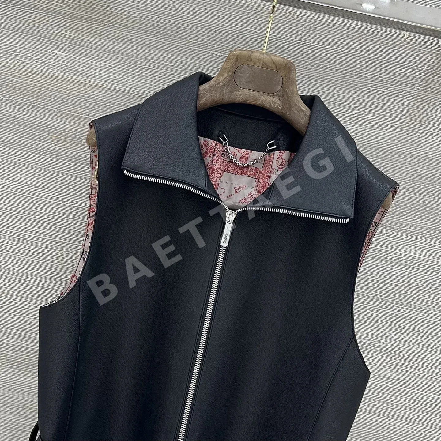 에르메스 리치 패턴 램스킨 여성 조끼 상세 이미지 2