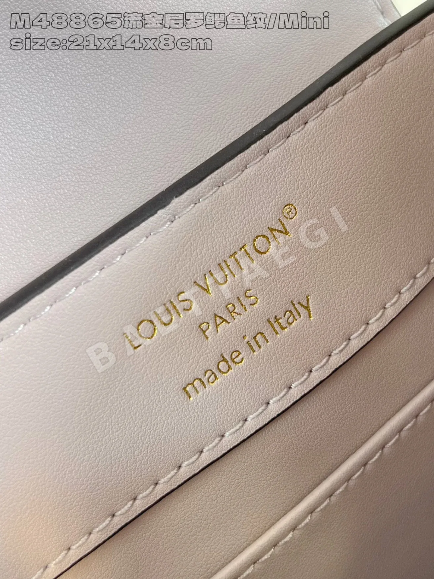 루이비통 M48865 골드 카푸신 핸드백 미니 상세 이미지 9