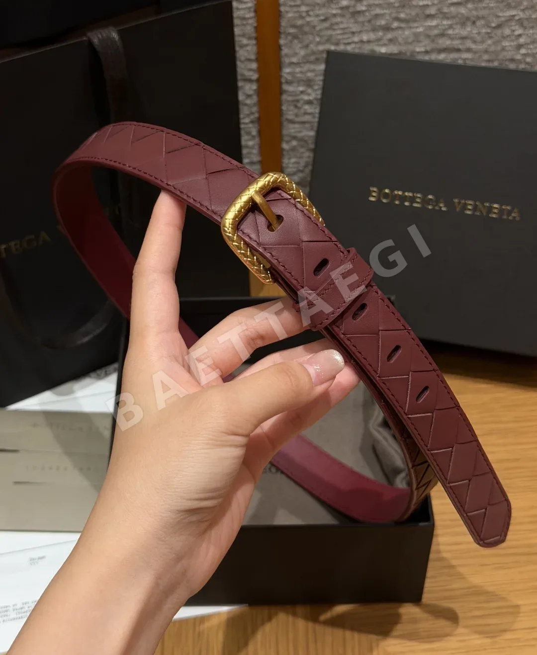 보테가베네타 인트레치아토 가죽 벨트 상세 이미지 9