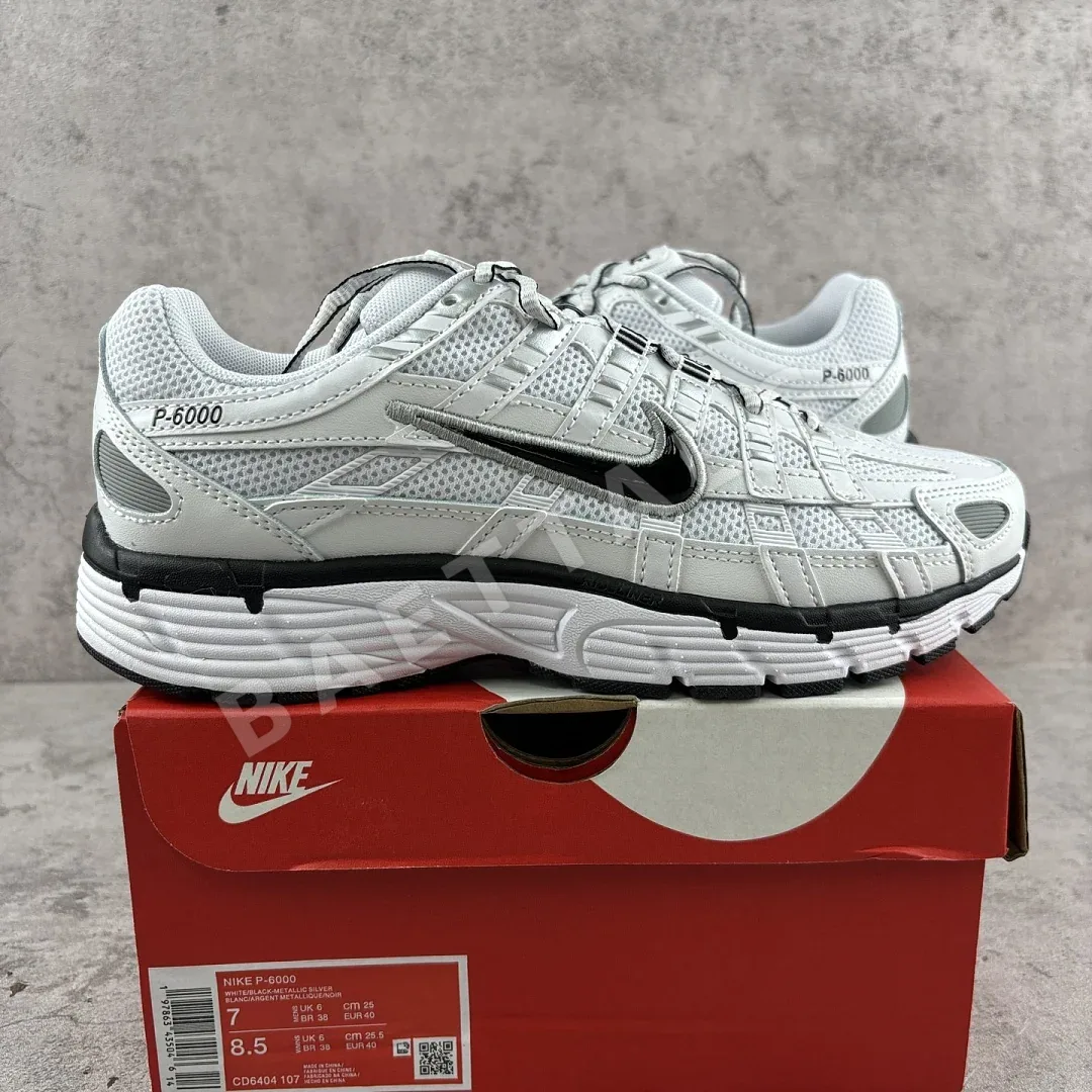 나이키 [CS] P 6000 CD6404-107 201535 Nike P-6000 White Metallic Silver Black