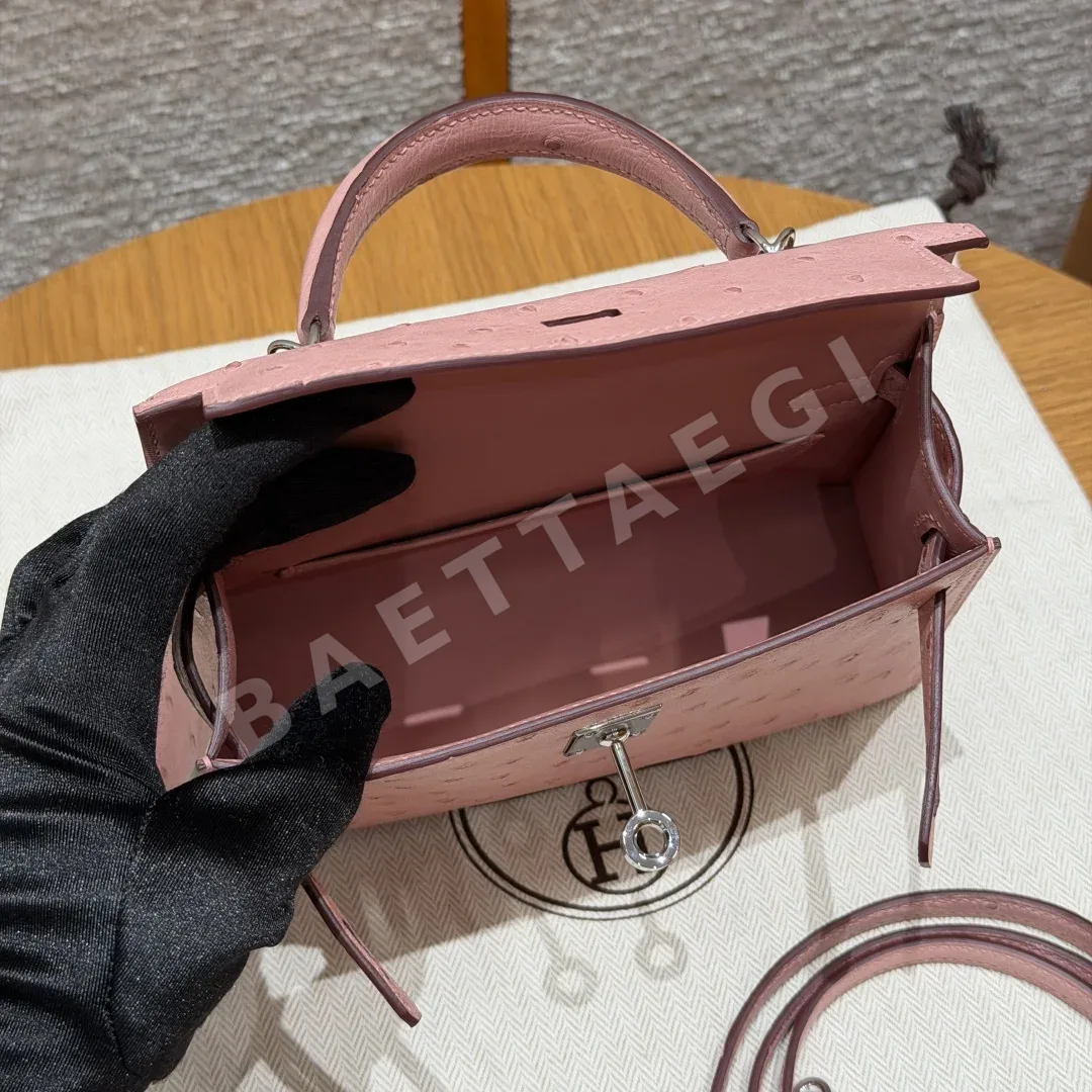 에르메스 미니 켈리 오스트리치 가방 상세 이미지 6