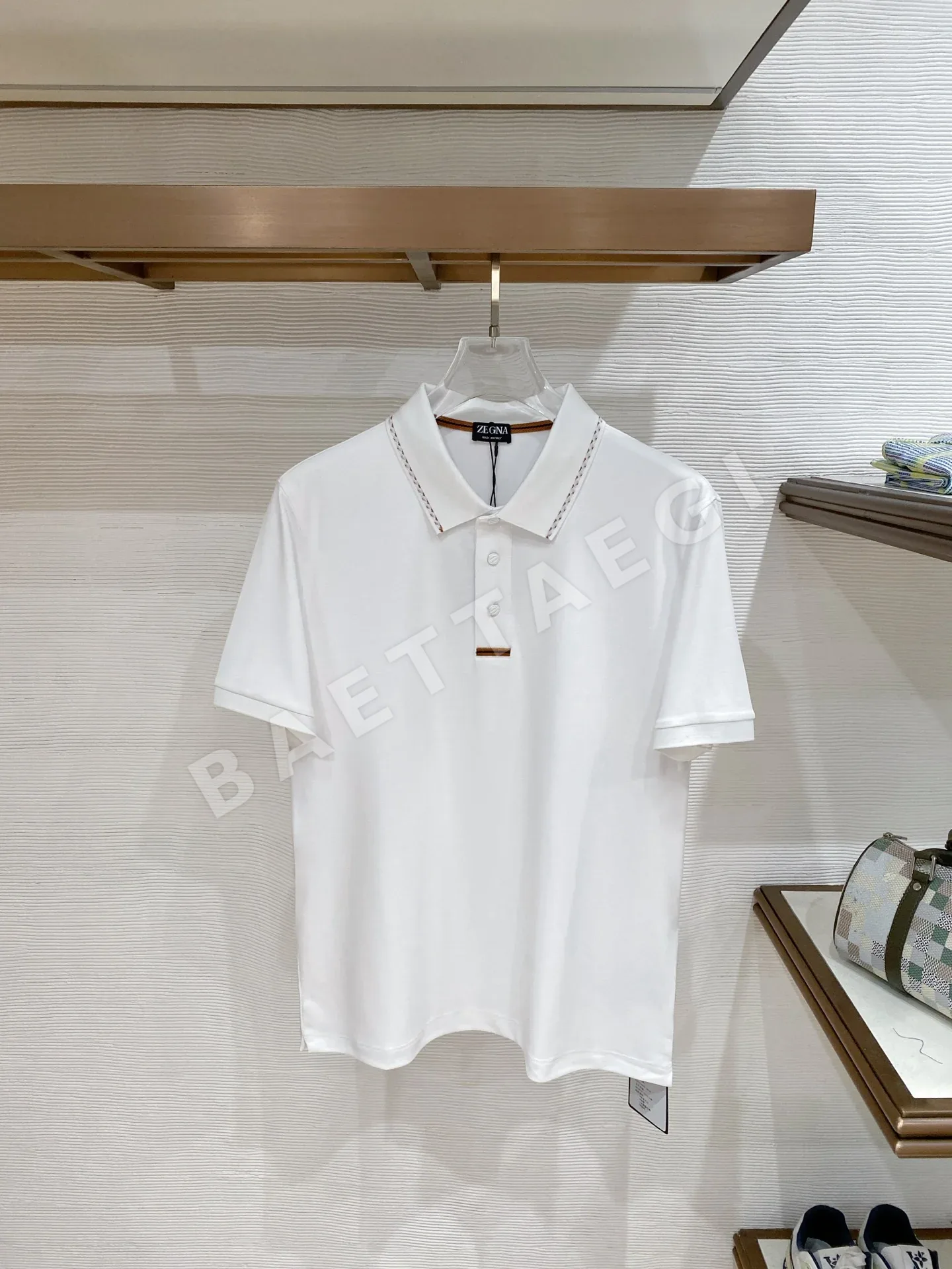 제냐 남성 비즈니스 캐주얼 메시 반팔 폴로셔츠 88328