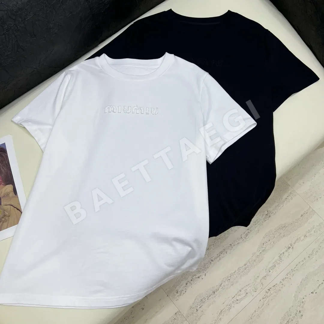 미우미우 여성 코튼 반팔 티셔츠 상세 이미지 2