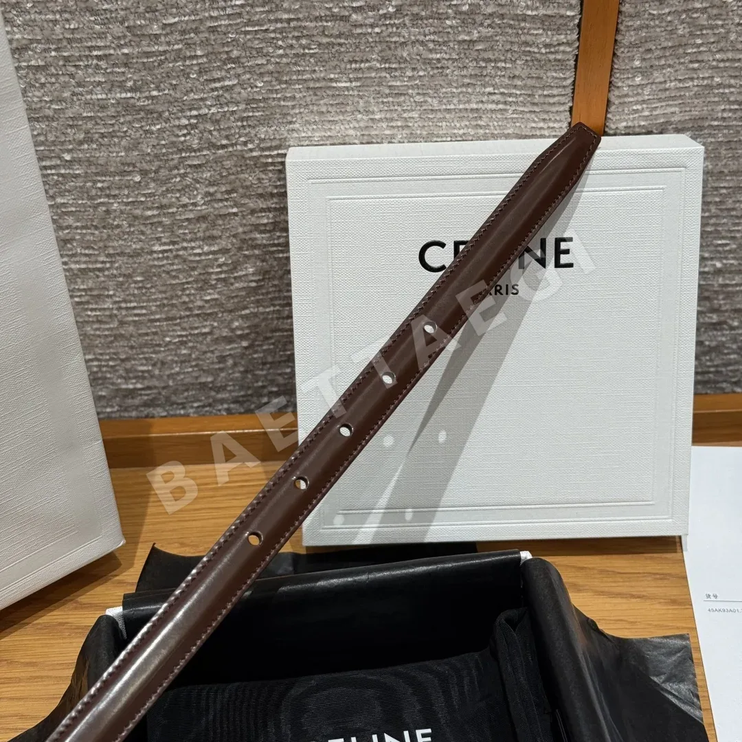 셀린느 골드 로고 소가죽 벨트 상세 이미지 6