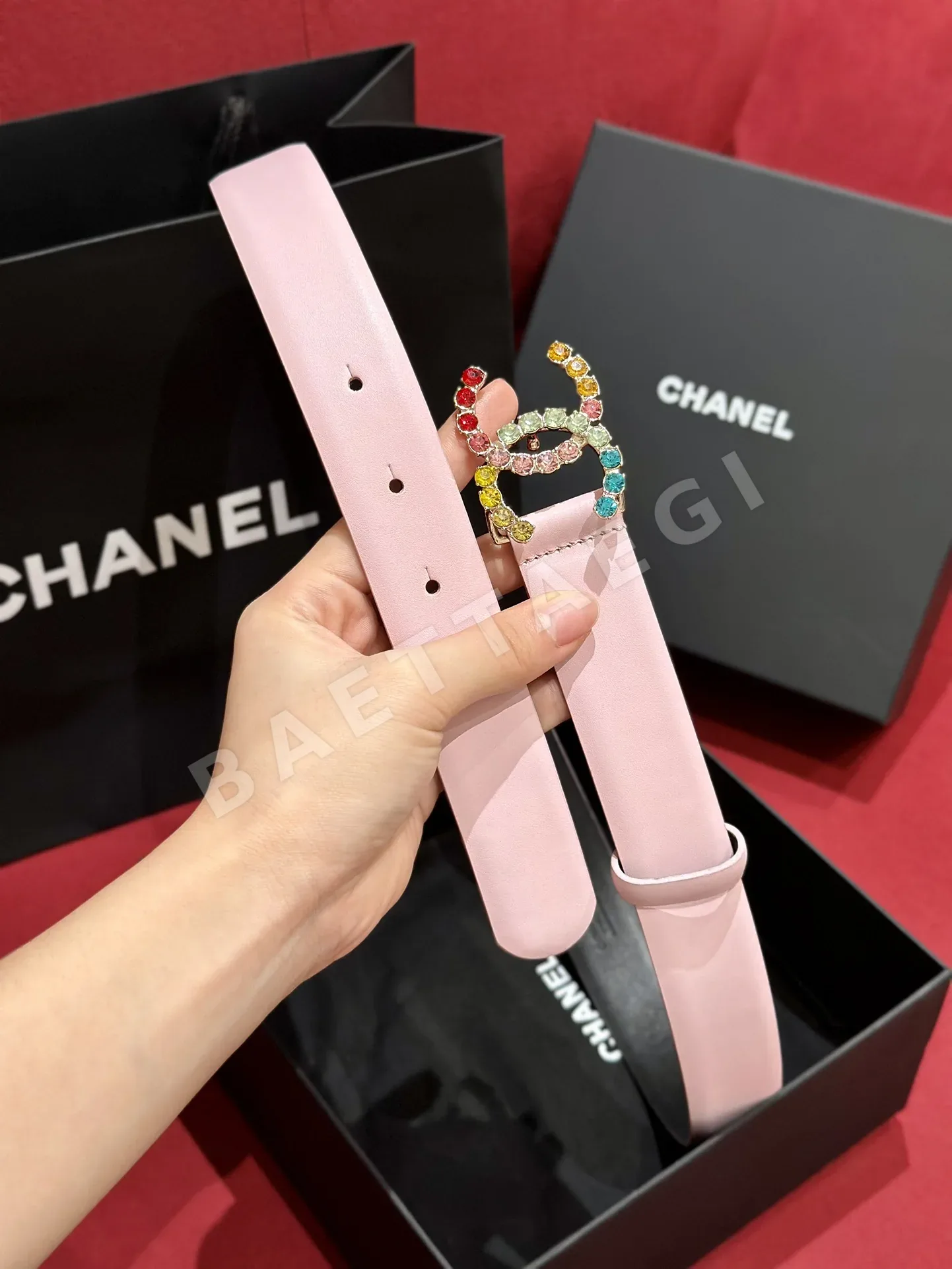 샤넬 가죽 여성용 벨트 상세 이미지 5