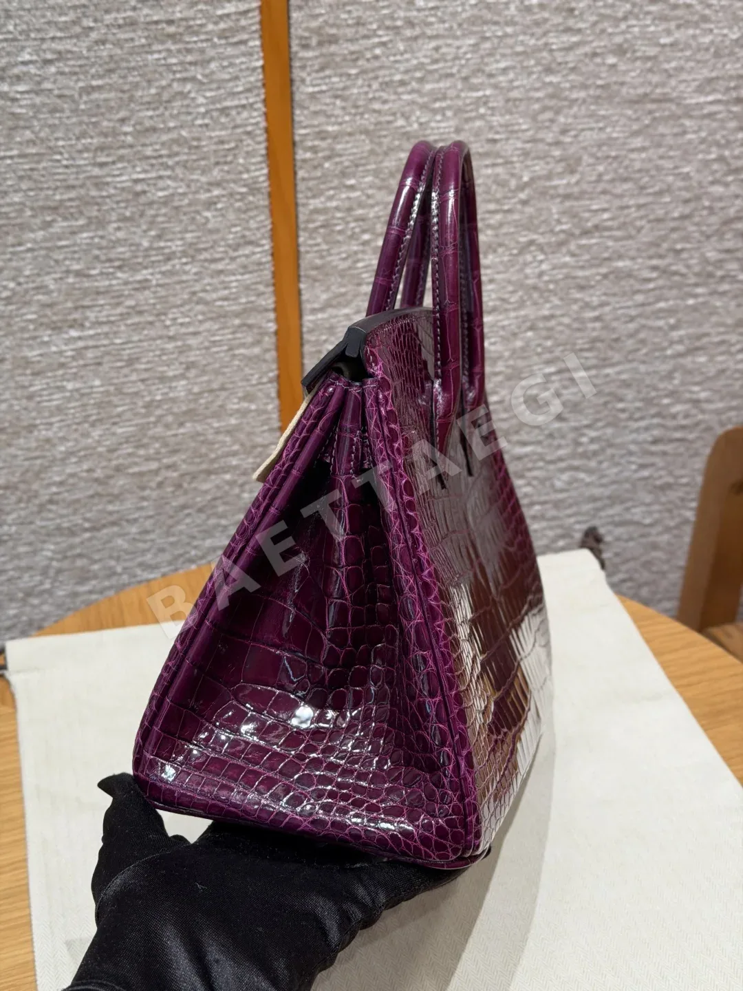 에르메스 버킨 25 cm 미시시피 악어가죽 가방 상세 이미지 4