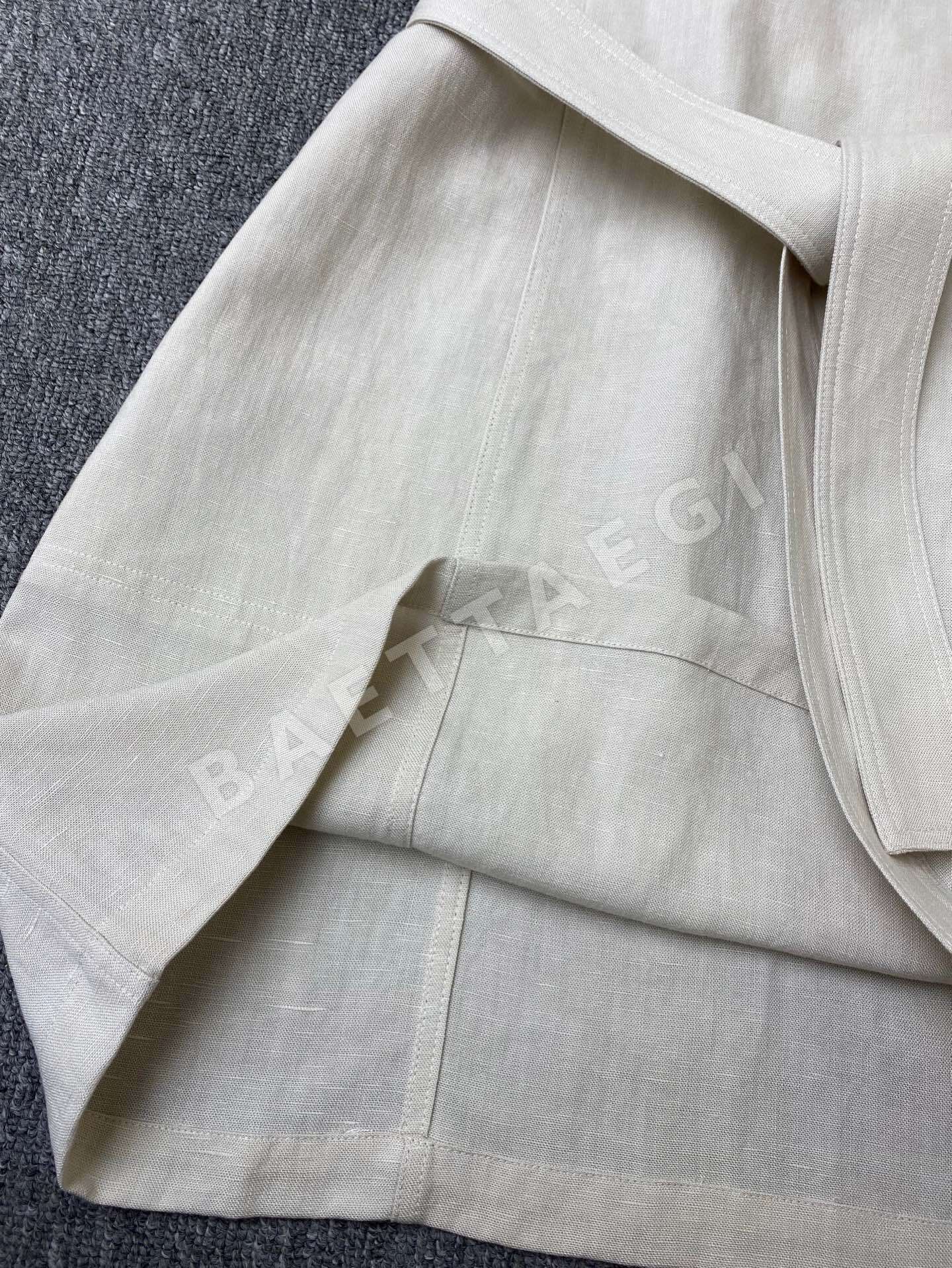 보테가베네타 린넨 반팔 허리 벨트 원피스 상세 이미지 6