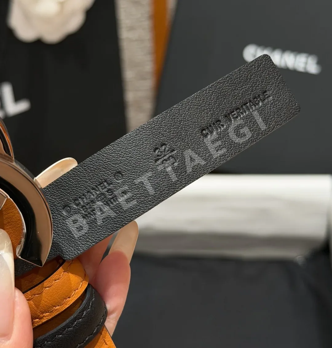 샤넬 더블 C 메탈 가죽 벨트 상세 이미지 6