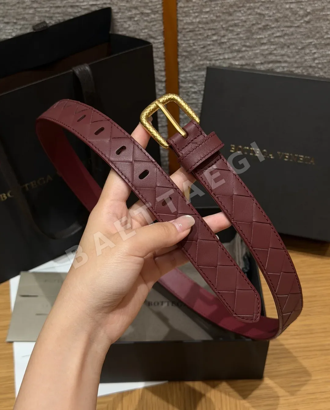 보테가베네타 인트레치아토 가죽 벨트 상세 이미지 8