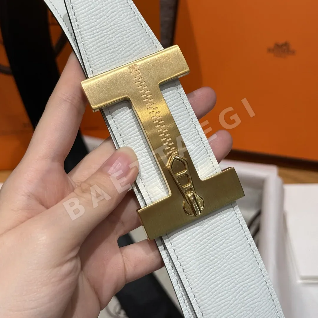 에르메스 H 버클 양면 가죽 벨트 상세 이미지 6