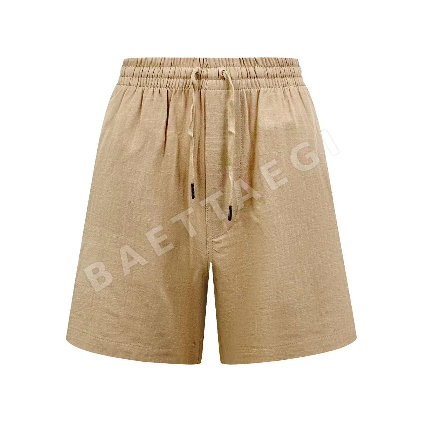 폴로 린넨 카키 자수 남성 반바지 101082