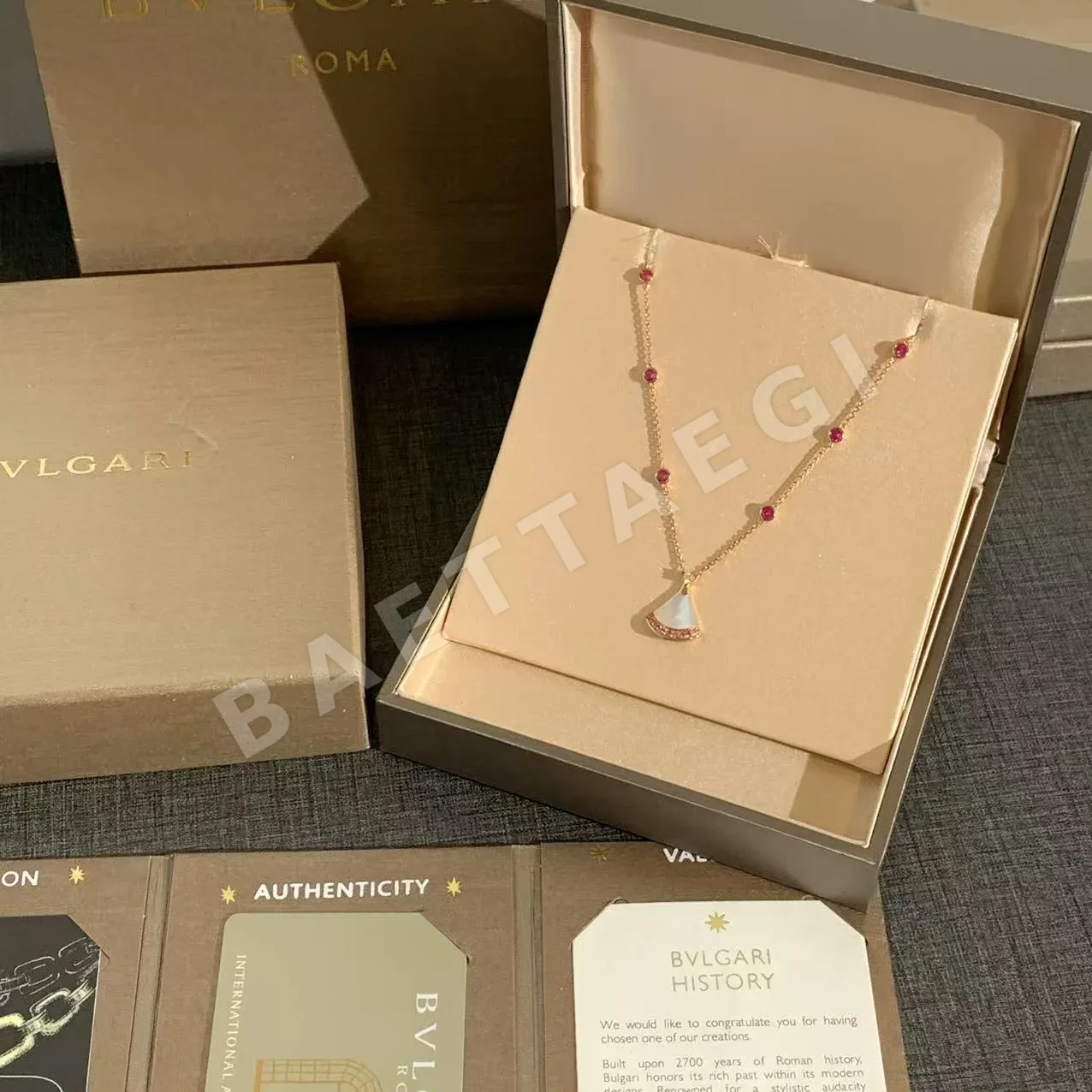 불가리 디바스드림 18K 로즈골드 루비 다이아몬드 목걸이 상세 이미지 3