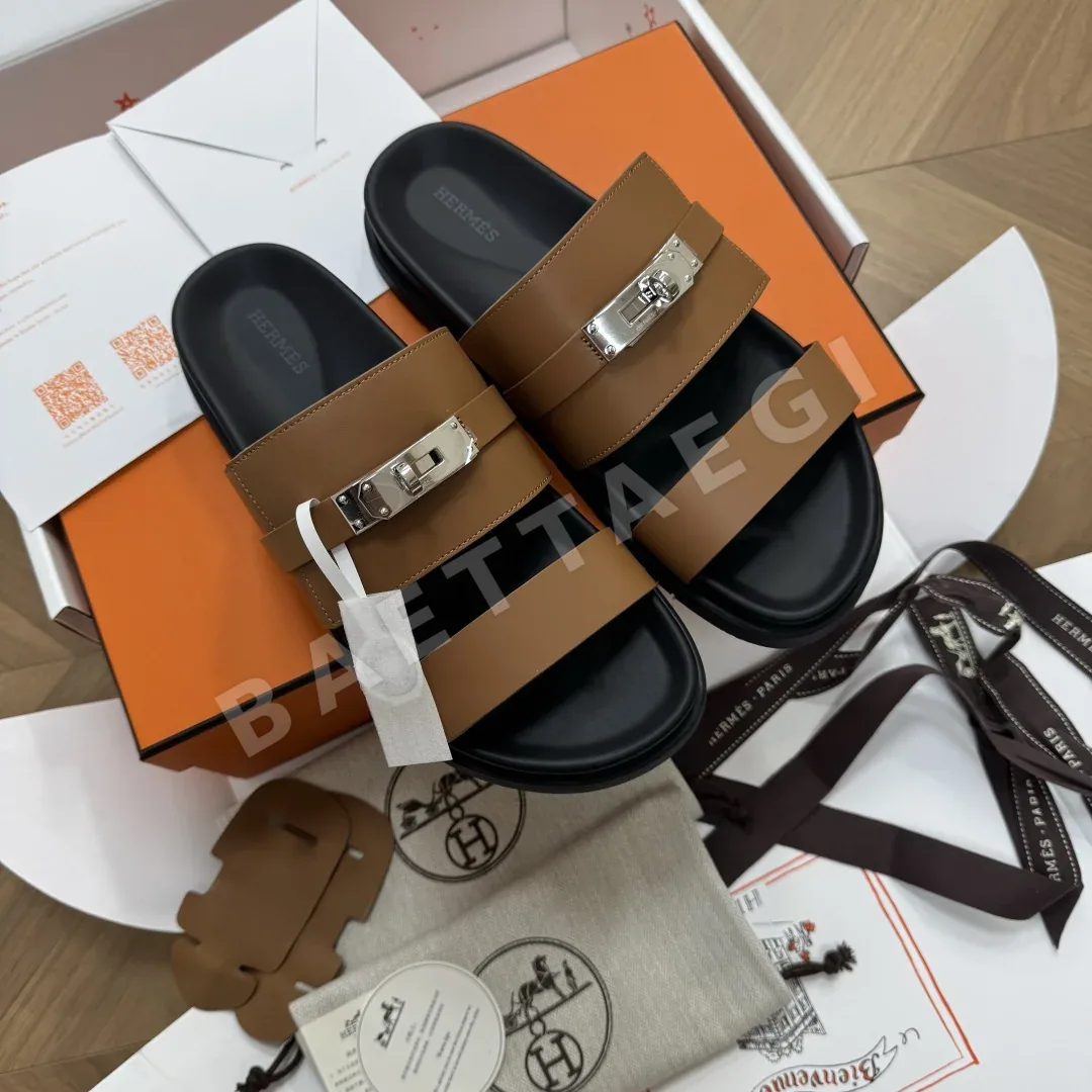 에르메스 잭슨 카프스킨 샌들 129474
