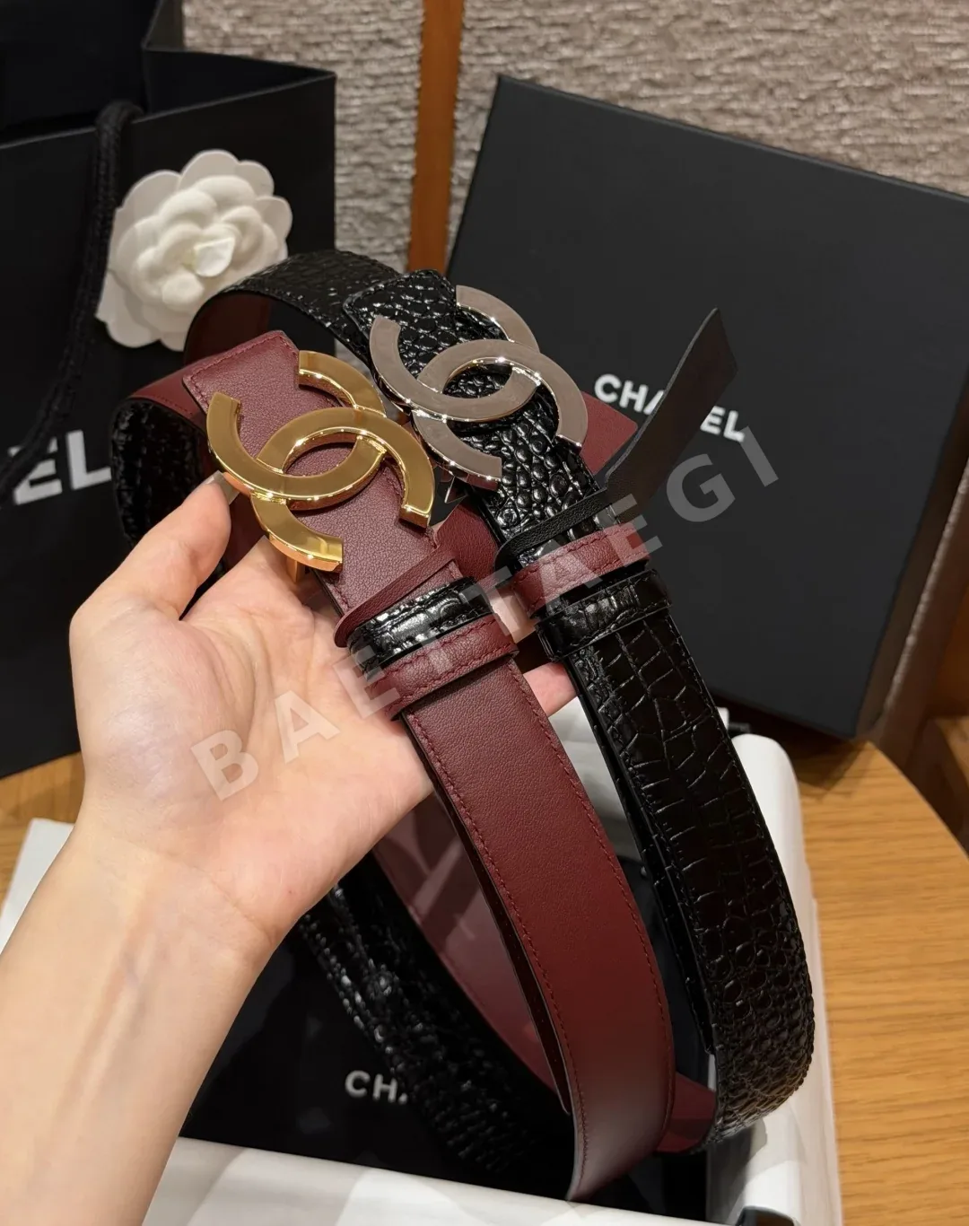 샤넬 크로커다일 패턴 카프스킨 벨트 상세 이미지 2