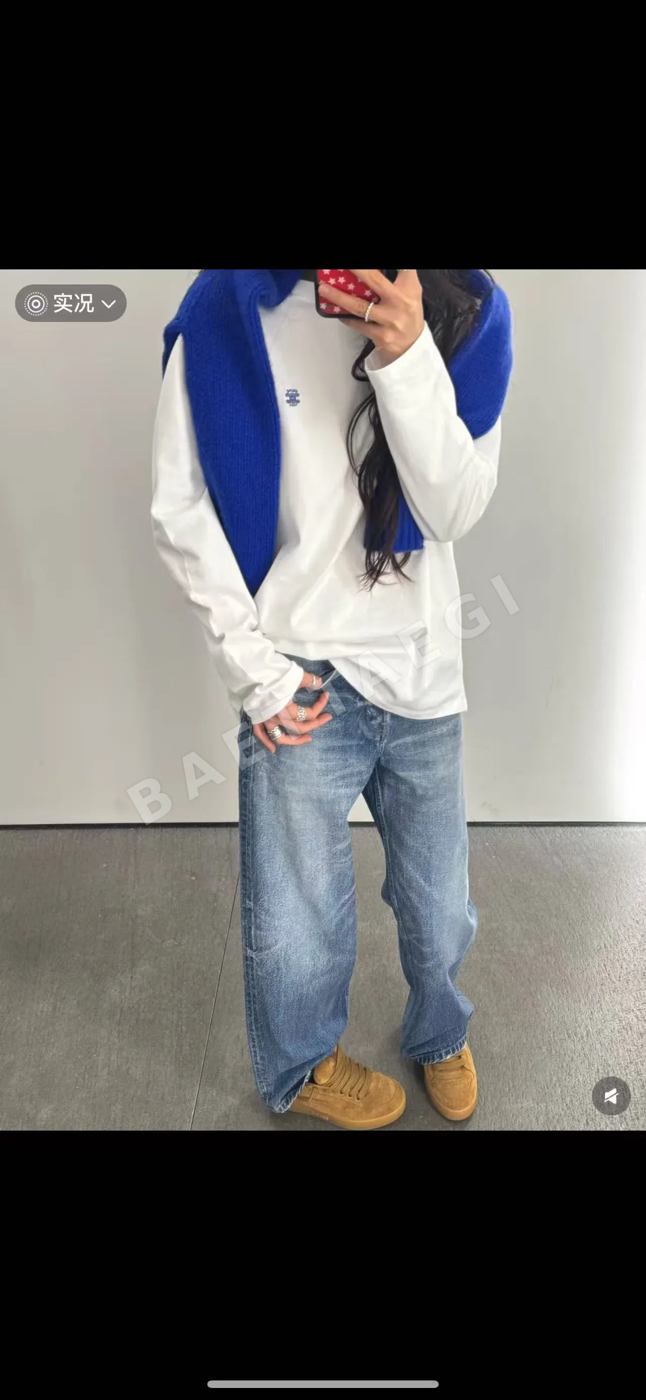 셀린느 마이크로 로고 자수 남성 긴팔 티셔츠 상세 이미지 16