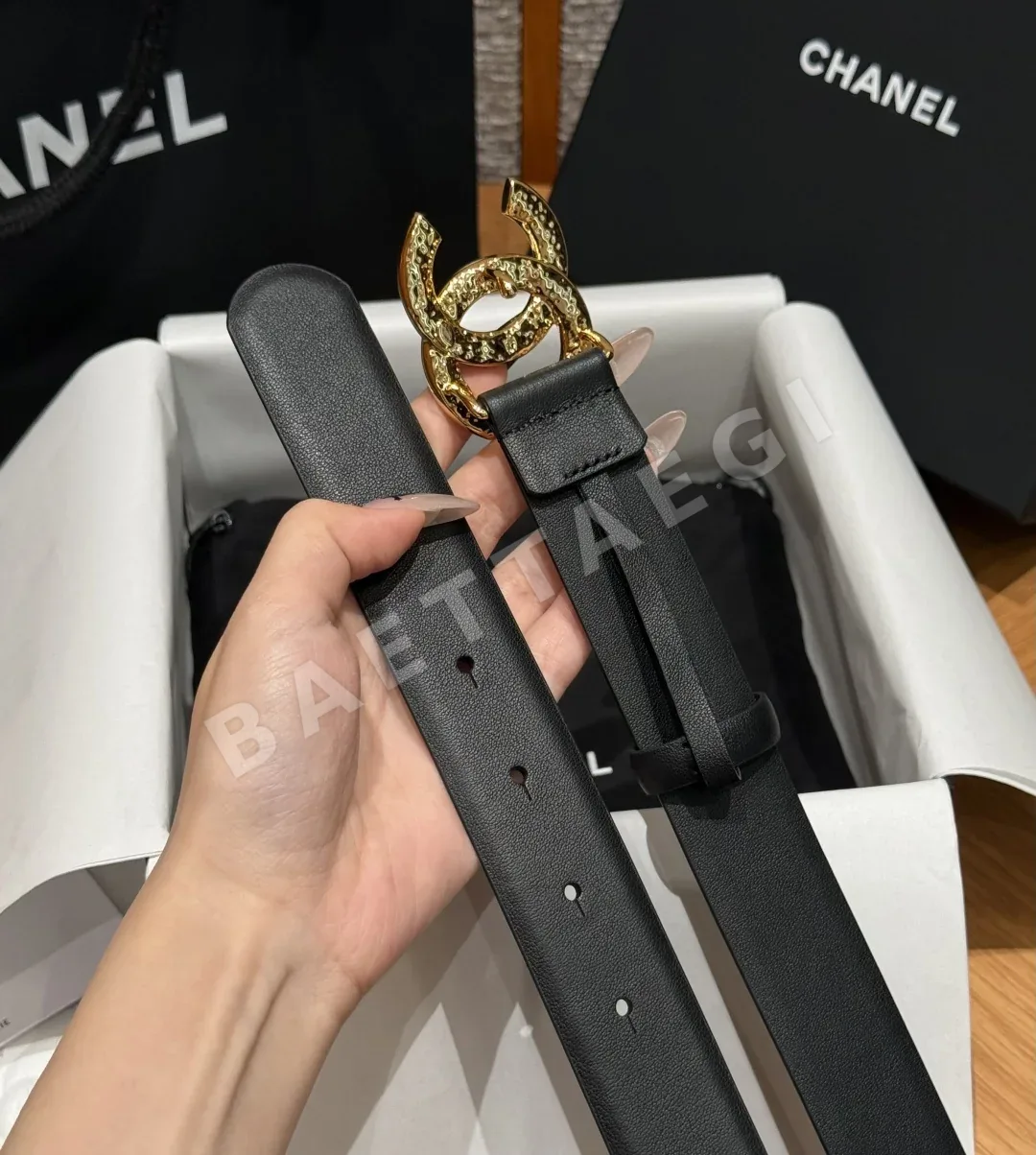 샤넬 클래식 더블 C 메탈 버클 벨트 상세 이미지 6