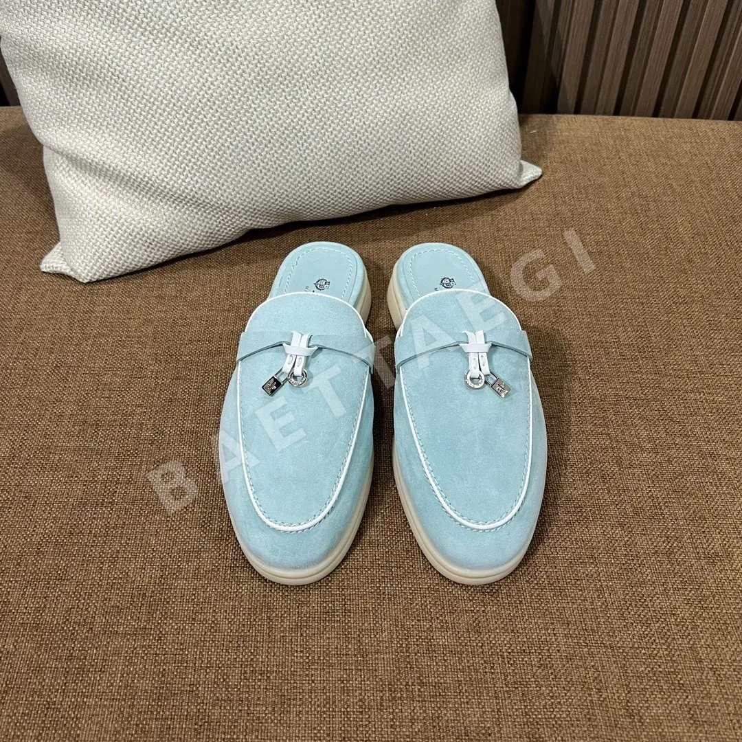 로로피아나 사파이어 블루 파이핑 클래식 슬리퍼 9788 상세 이미지 2