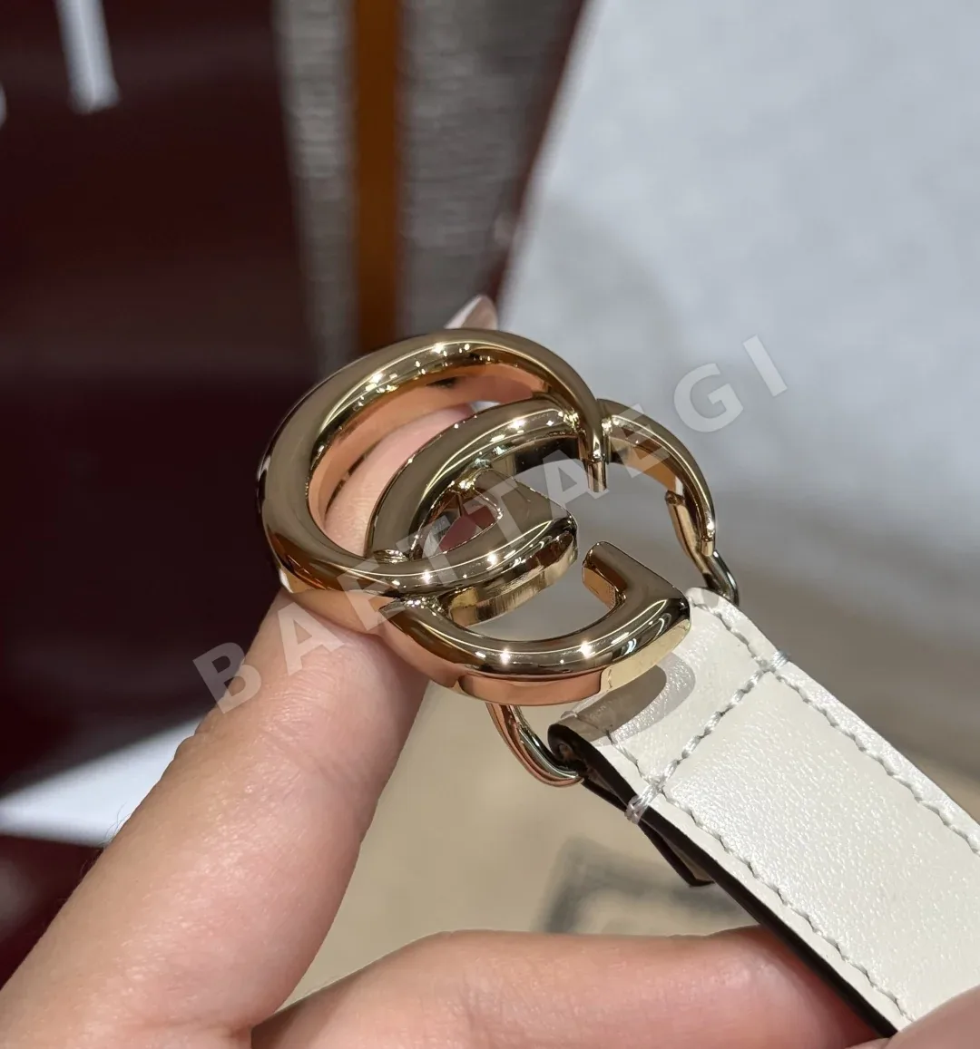 구찌 GG 마몬트 20mm 더블 G 슬림 벨트 상세 이미지 5