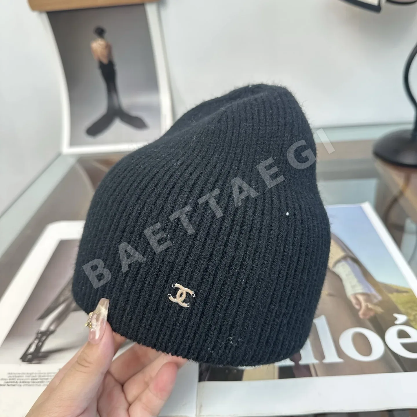 샤넬 니트 비니 모자 상세 이미지 9