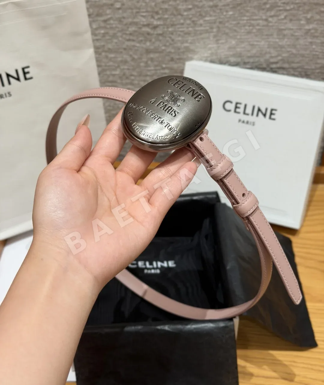 셀린느 MAISON 13mm 가죽 벨트 상세 이미지 4