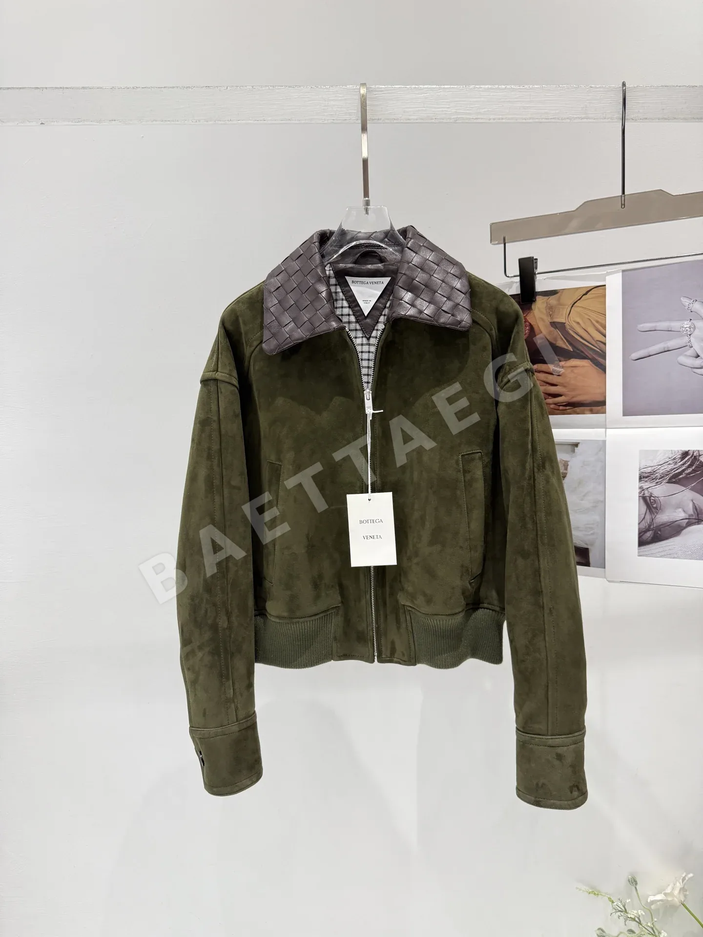 보테가베네타 라펠 탈착 가죽 여성 자켓 상세 이미지 2