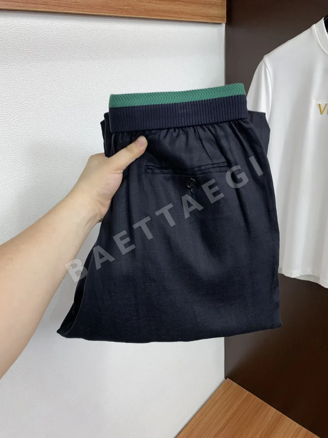 로로피아나 남성 린넨 스트레이트 바지 156564