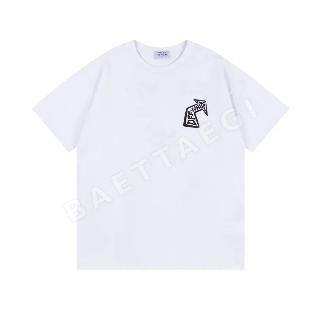 오프화이트 남성 뉴 루즈핏 반팔 티셔츠 87307
