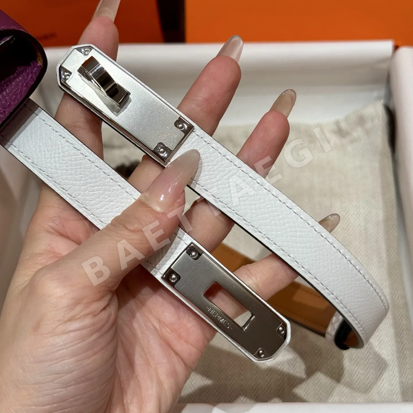 에르메스 켈리 버클 앱송 카프스킨 벨트 상세 이미지 4
