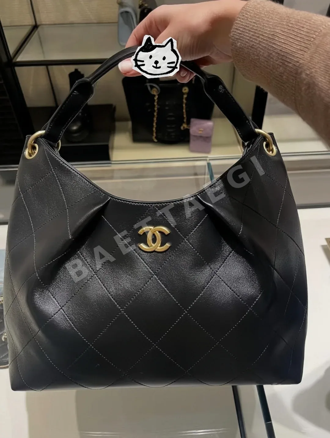 샤넬 26C 블랙 골드 라지 가방 26C 상세 이미지 5