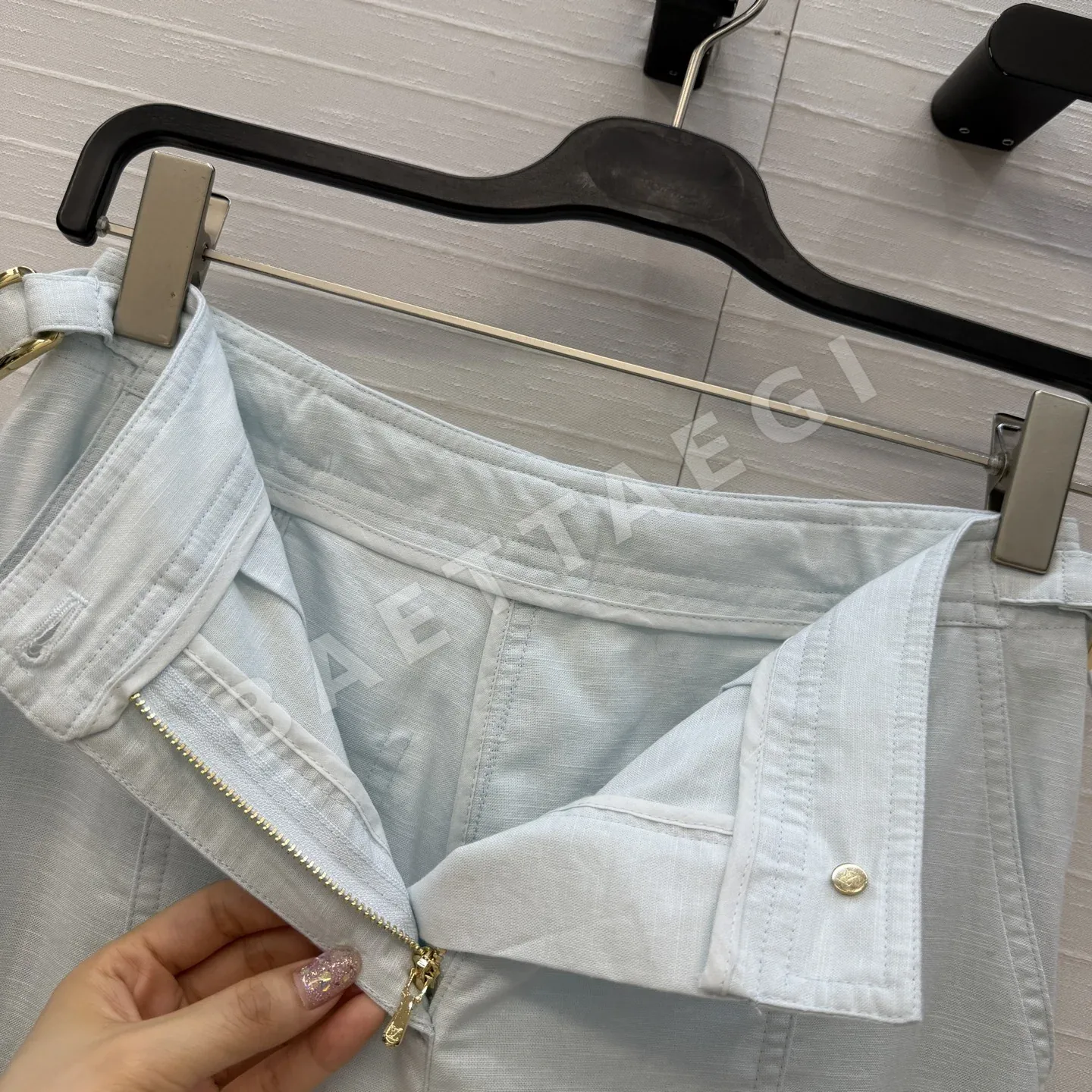 루이비통 코튼 린넨 카고 스트레이트 팬츠 상세 이미지 4