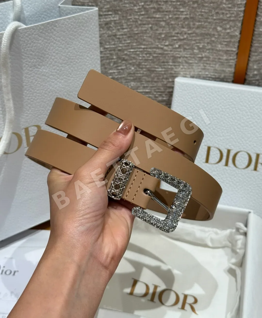 디올 JD280 카나쥬 스무스 소가죽 벨트 상세 이미지 2