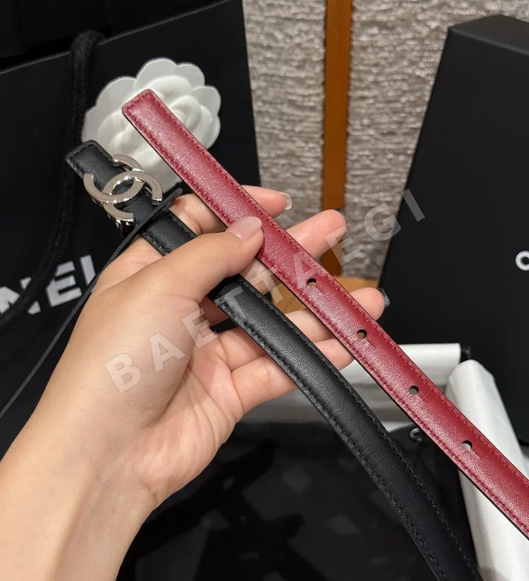 샤넬 더블 C 양면 가죽 벨트 상세 이미지 6