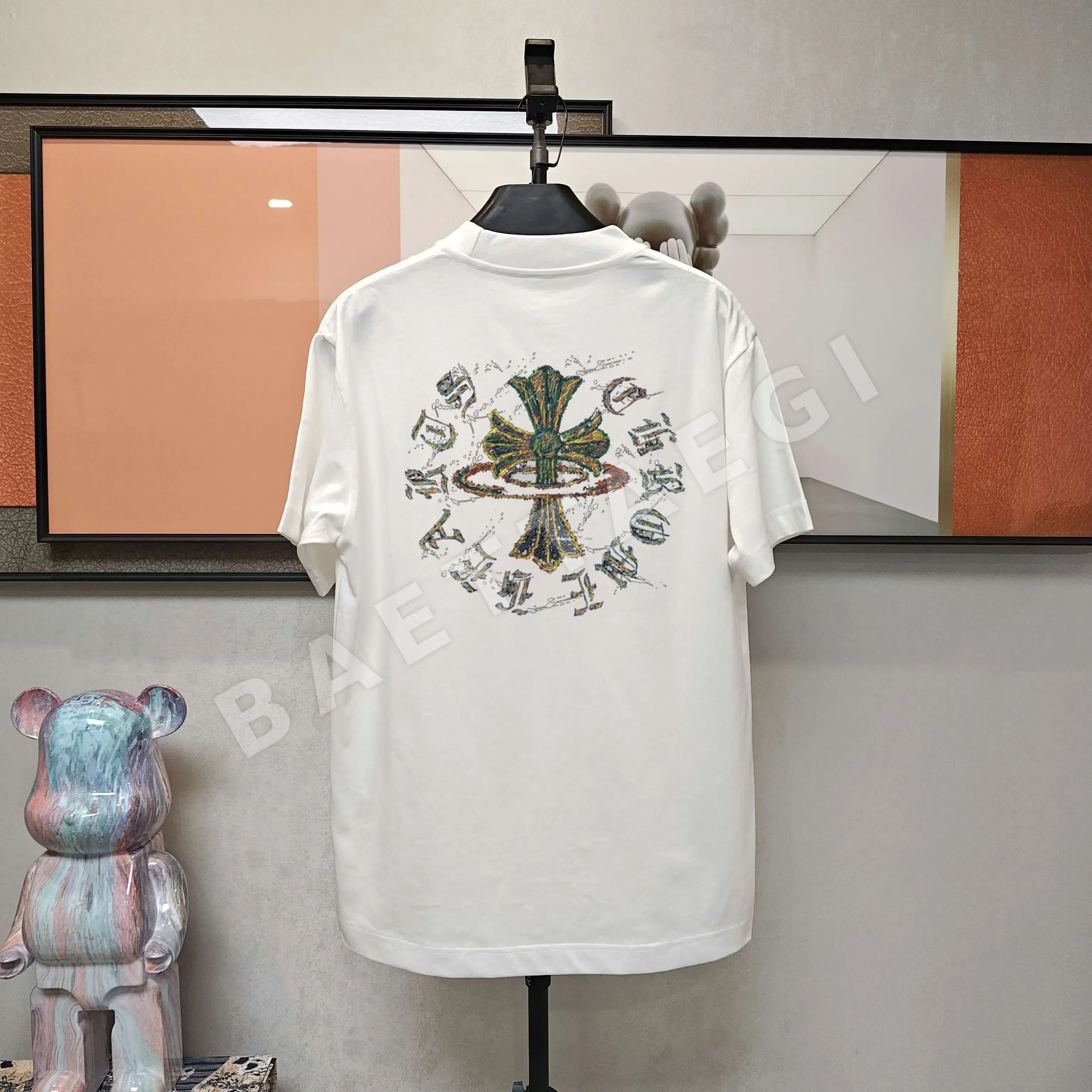 크롬하츠 남성 3D 로고 반팔 티셔츠 상세 이미지 8