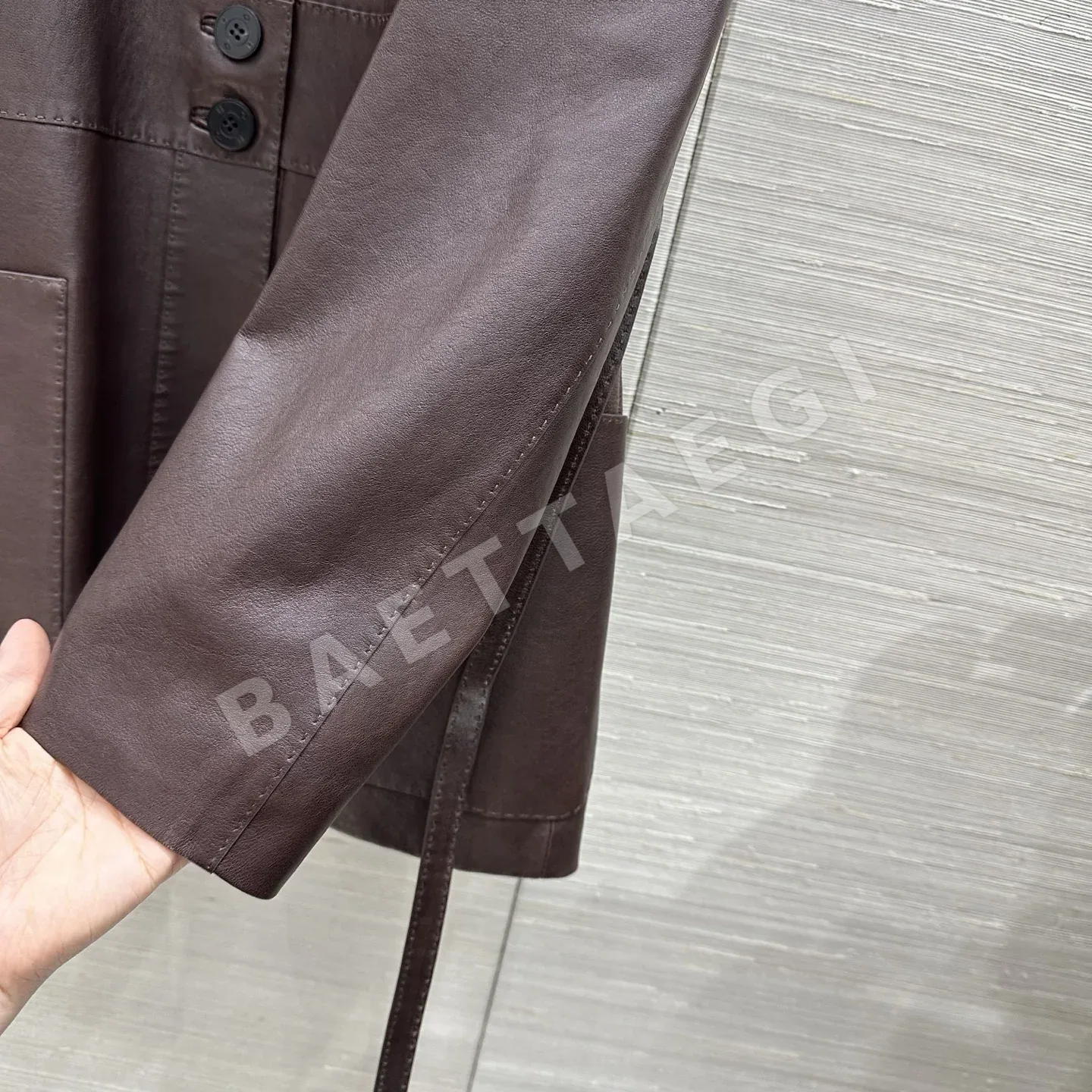 에르메스 램스킨 벨트 자켓 상세 이미지 7