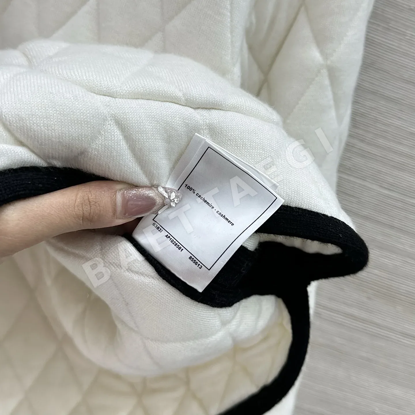 샤넬 컬러 블록 체크 자켓 상세 이미지 9